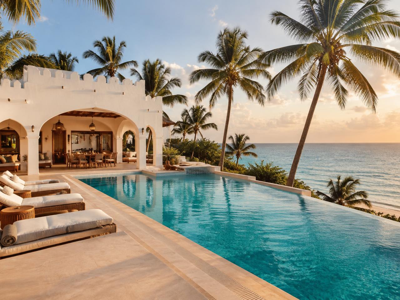 Beach villa with pool in Diani